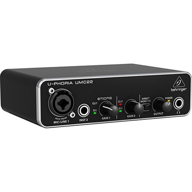 Interface audio USB compacte Behringer UMC22 à deux entrées