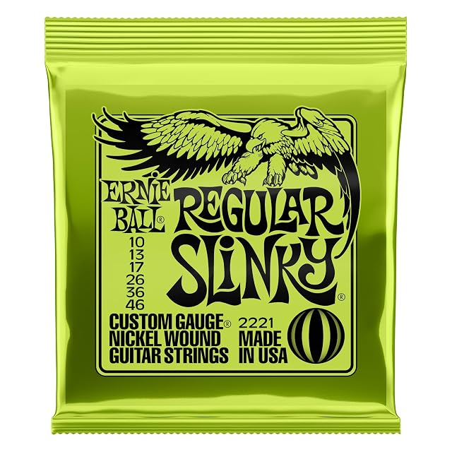 Cordes de guitare électrique Ernie Ball Regular Slinky filées nickel 10-46