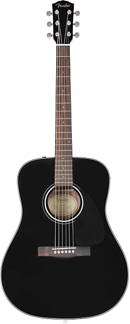 Fender CD-60, guitare acoustique dreadnought en noir