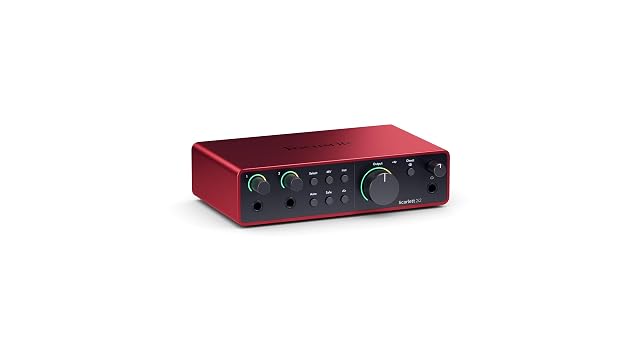 Interface audio USB-C Focusrite Scarlett 2i2 quatrième génération à deux entrées