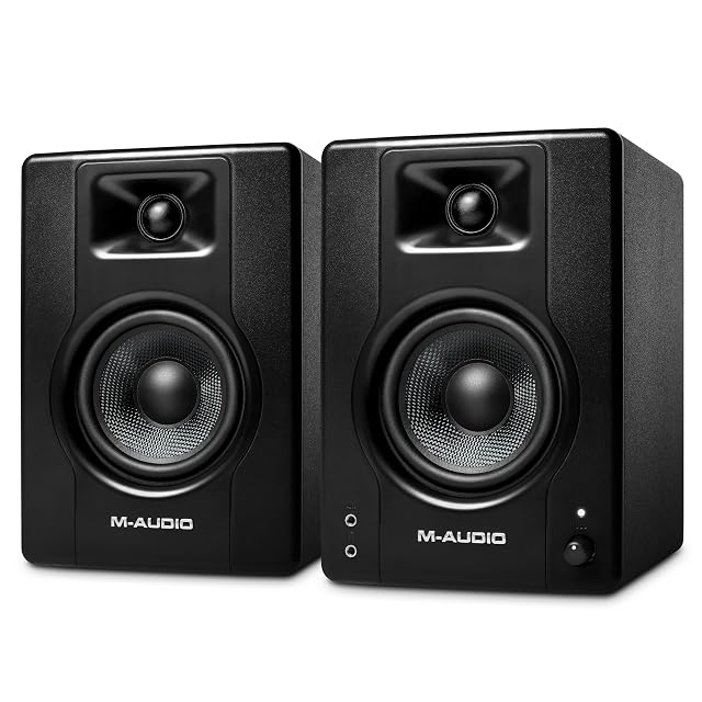 Enceintes de monitoring de bureau M-Audio BX4, paire, à boomers Kevlar