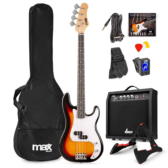 Pack basse MAX GigKit en sunburst avec ampli et pied