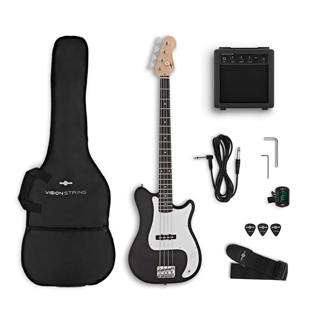 Pack basse VISIONSTRING taille normale en noir avec ampli