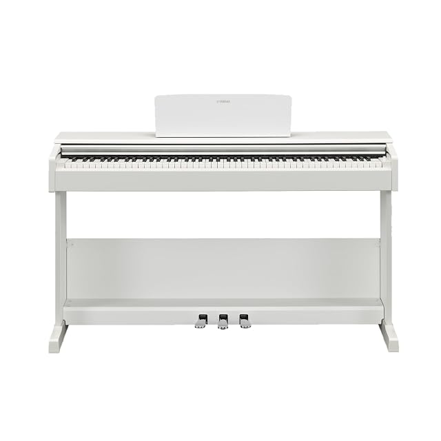 Yamaha ARIUS YDP-105, piano numérique meuble en blanc avec trois pédales